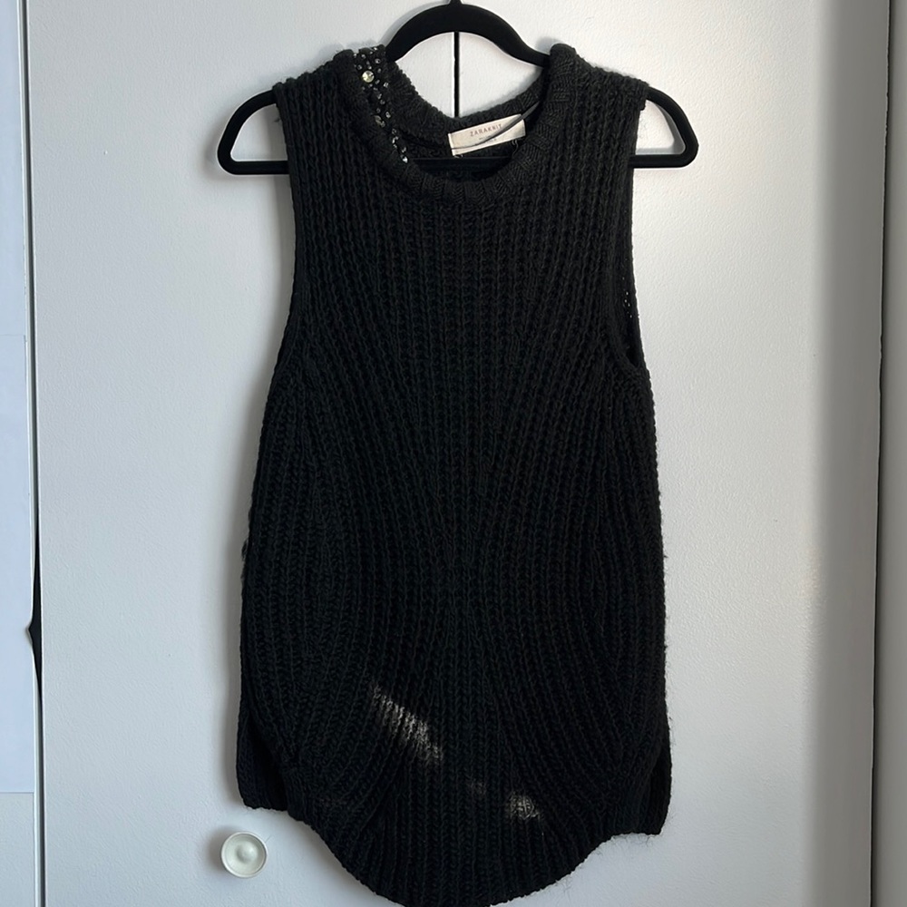 Zara Embellished Knit Sweater - S